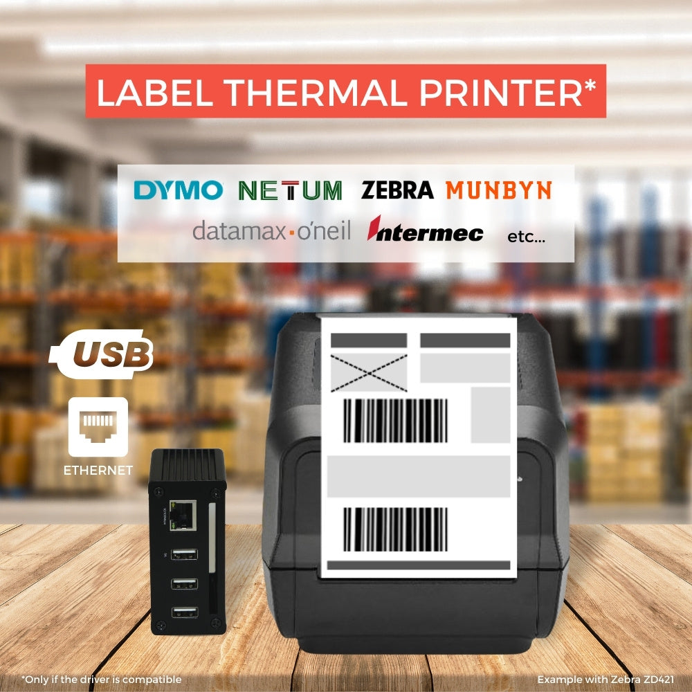 Cloud API USB Ethernet Printer Adapter
