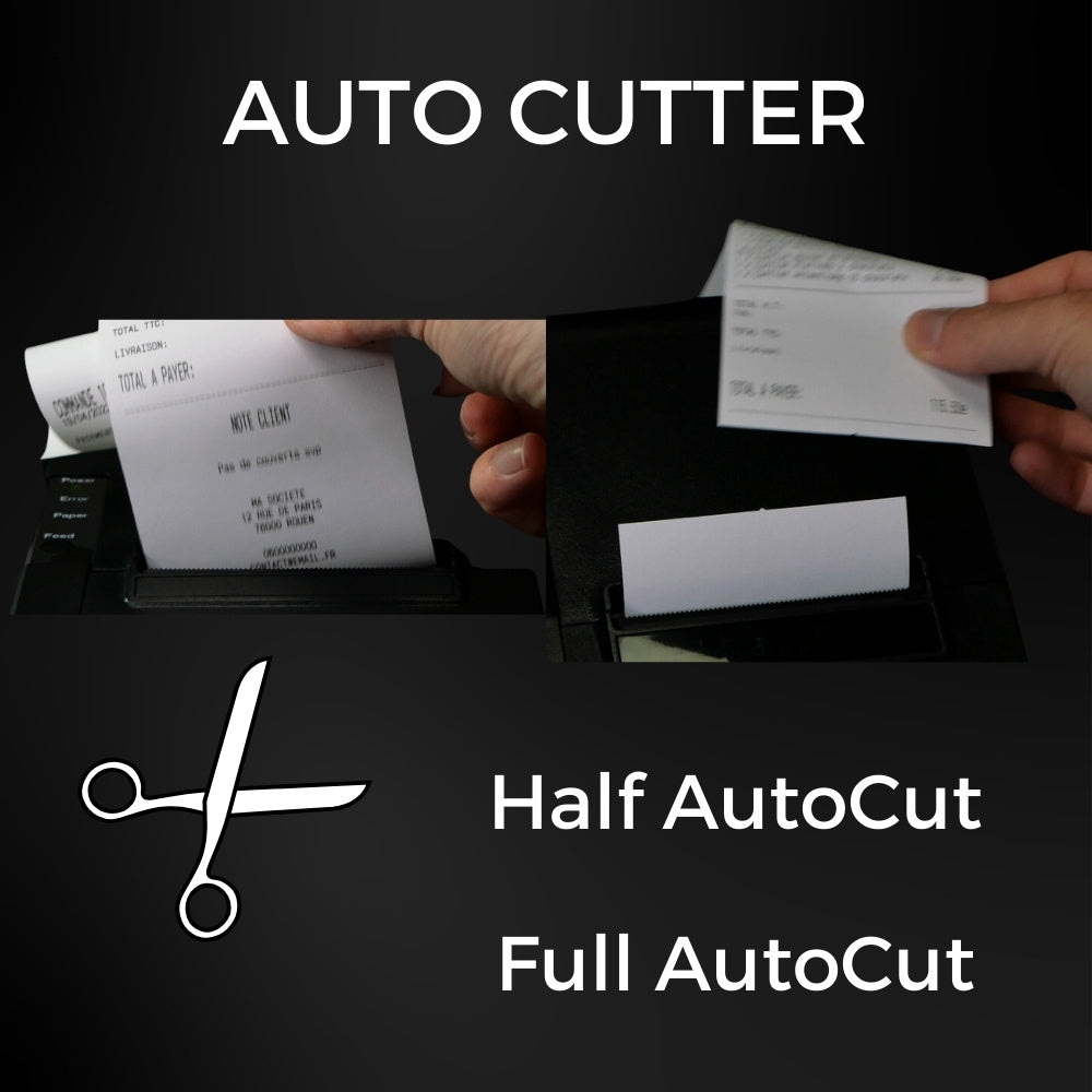 Massicot automatique de l'imprimante ticket 80 mm