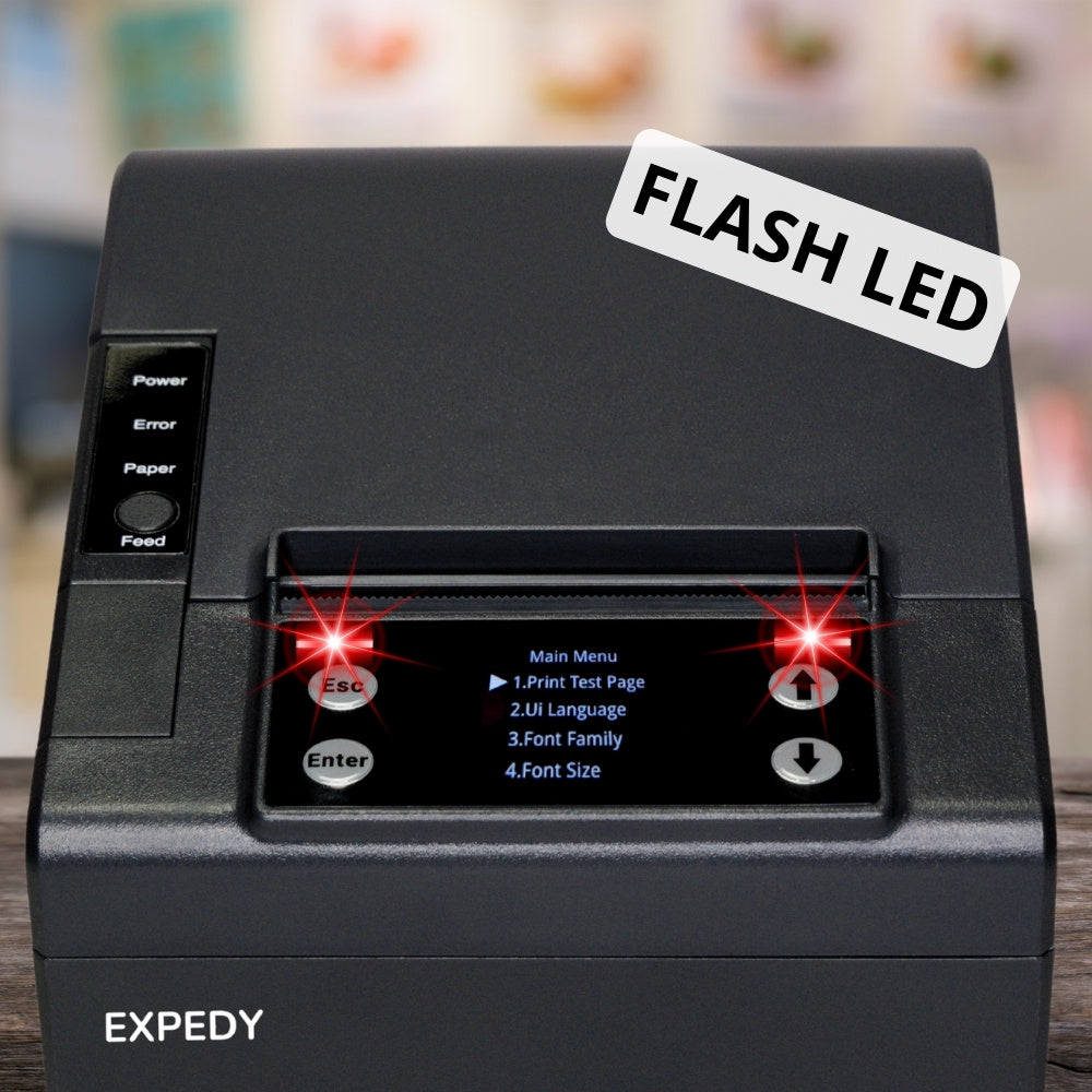 Flash lumineux LED signalant une nouvelle impression