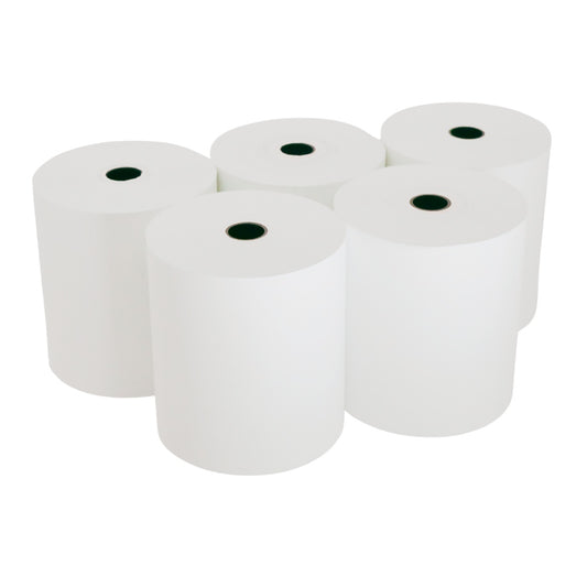 Lot 5 bobines papier imprimante thermique 80x80x12 75m